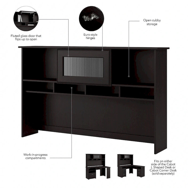 Cabot 60W Hutch by Bush Furniture