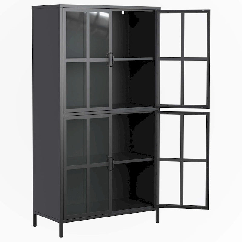 Premium Black Metal Storage Cabinet