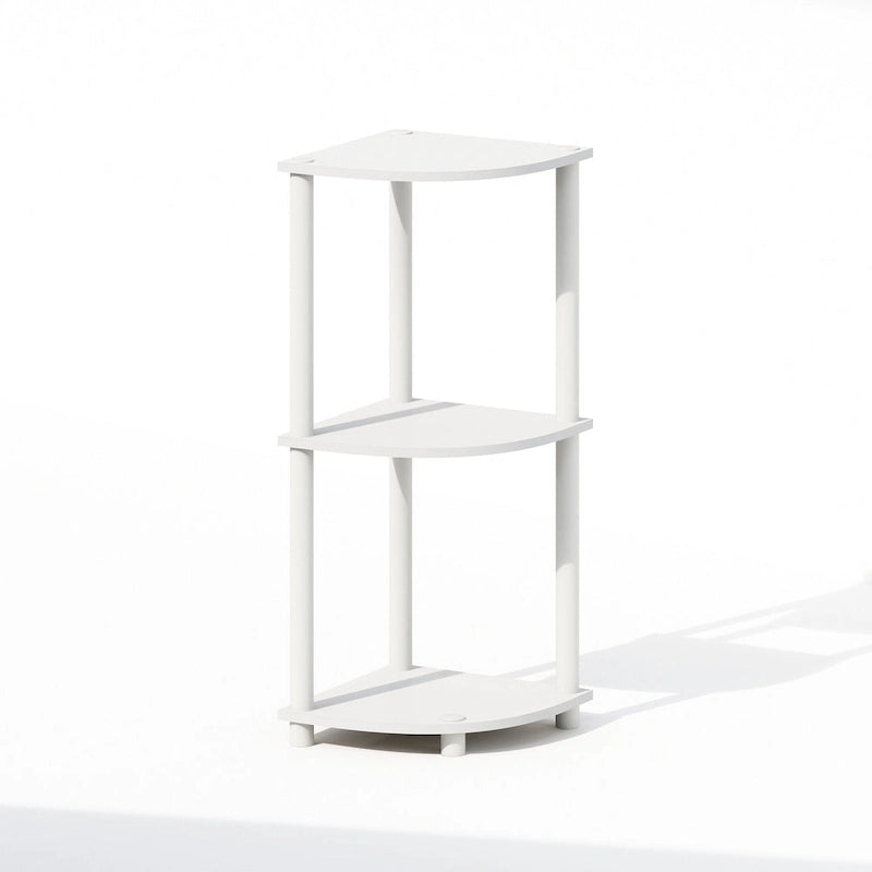 Furinno Turn-N-Tube 3-Tier Multipurpose Corner Shelf, Display Shelf