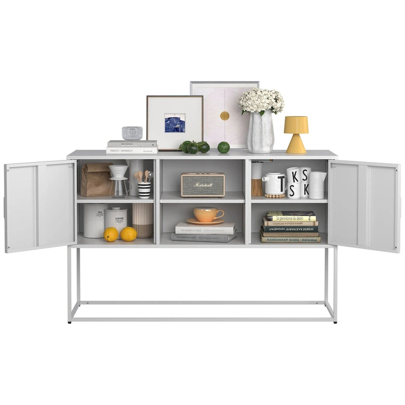 Modern Buffet Cabinet with Two Doors and Storage Shelves for Living Room, Bedroom, Dinning Room