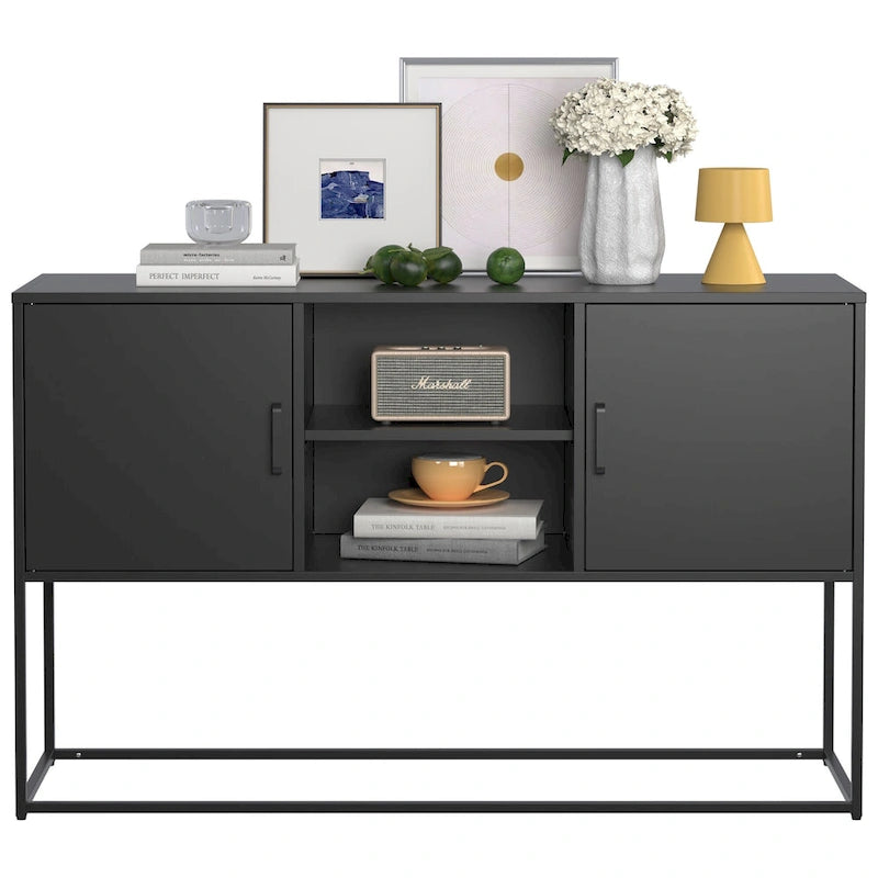 Modern Buffet Cabinet with Two Doors and Storage Shelves for Living Room, Bedroom, Dinning Room