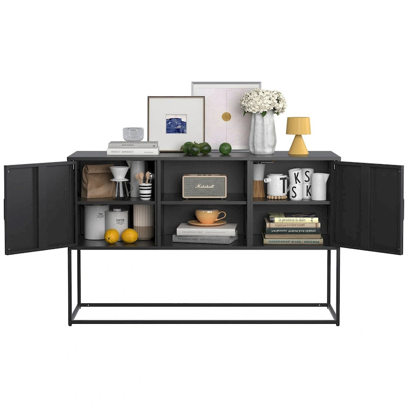Modern Buffet Cabinet with Two Doors and Storage Shelves for Living Room, Bedroom, Dinning Room