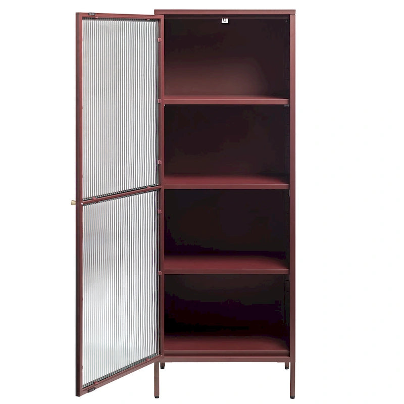 Vitrine Brianne moderne en métal et verre 63 de Rye Studio