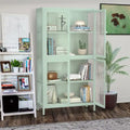 Four Glass Door Storage Cabinet with Adjustable Shelves