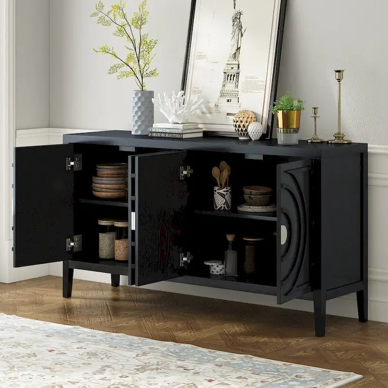 Sideboard Cabinet with Metal Door Handle