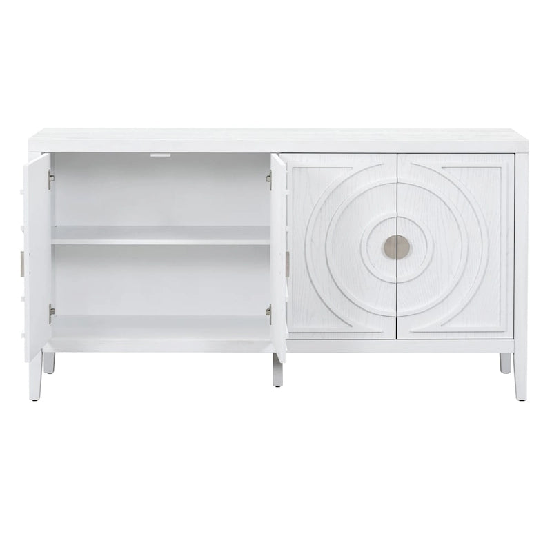 Buffet bas avec poignée de porte en métal