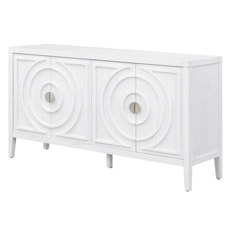 Buffet bas avec poignée de porte en métal