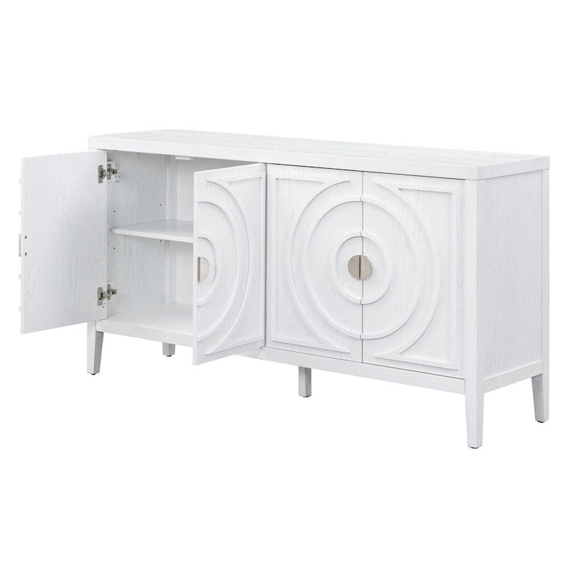 Buffet bas avec poignée de porte en métal