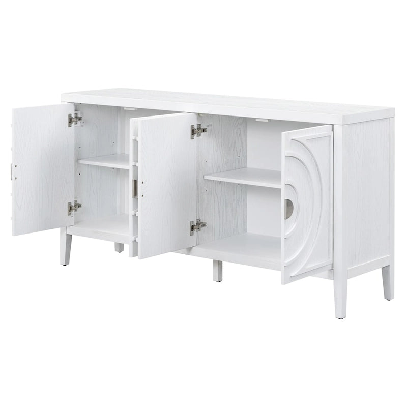 Buffet bas avec poignée de porte en métal