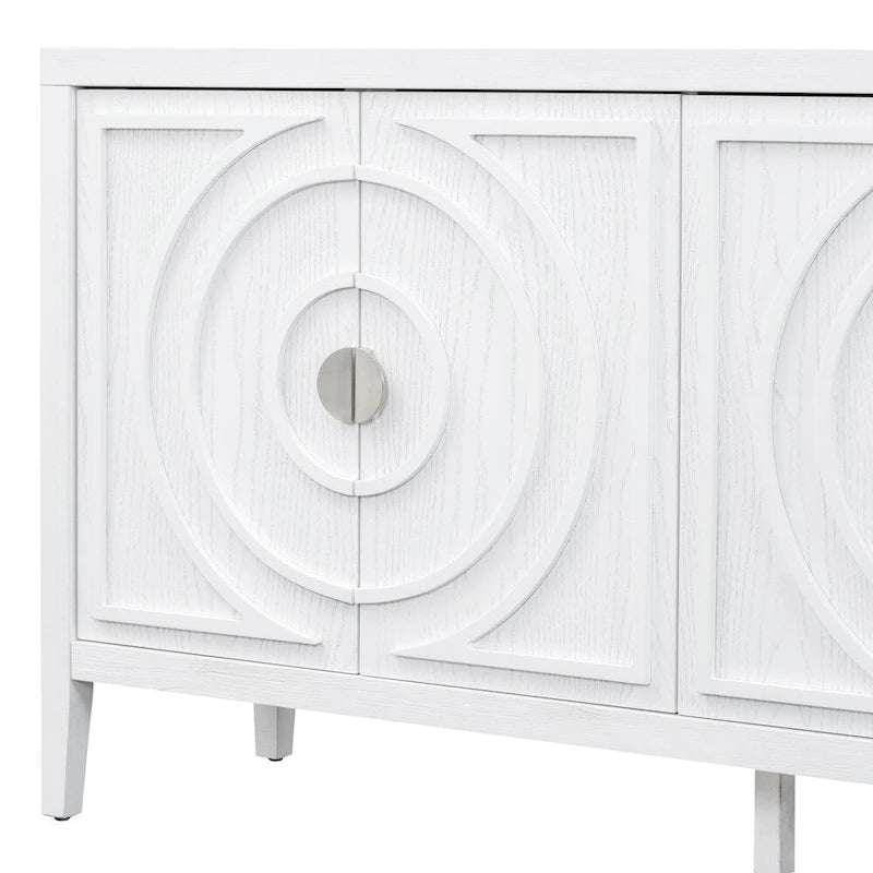 Buffet bas avec poignée de porte en métal