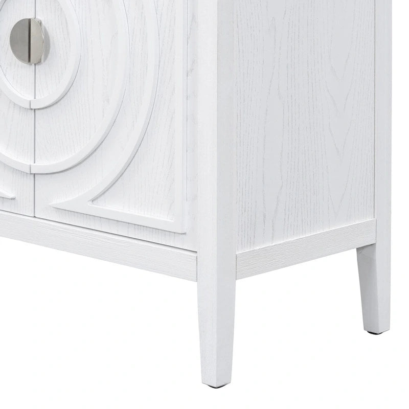 Buffet bas avec poignée de porte en métal