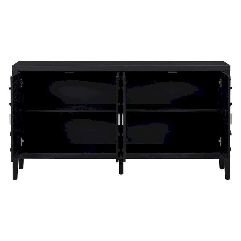 Buffet bas avec poignée de porte en métal