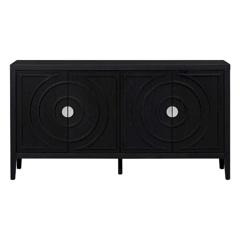 Buffet bas avec poignée de porte en métal