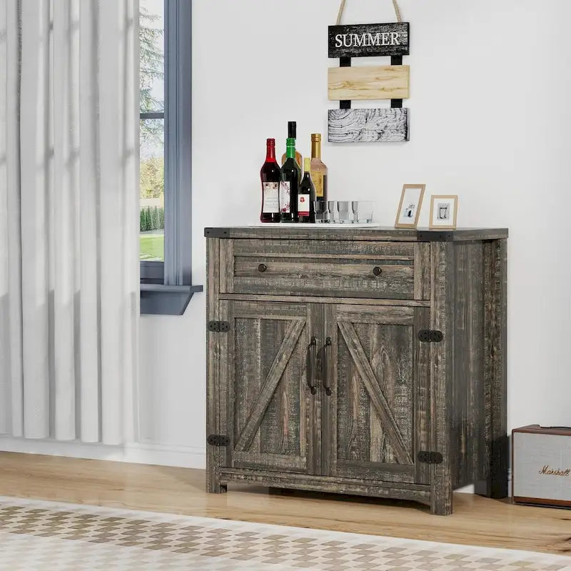Farmhouse Cabinet with Drawers and Doors 31.5 inch - 15.75D x 31.5W x 31.5H