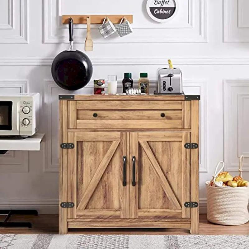 Farmhouse Cabinet with Drawers and Doors 31.5 inch - 15.75D x 31.5W x 31.5H