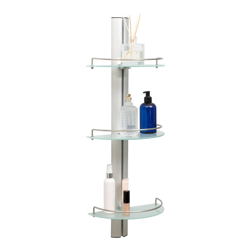 Organize It All 3 Tier Half Moon Glass Shelf - 11.5x6.7x30.5
