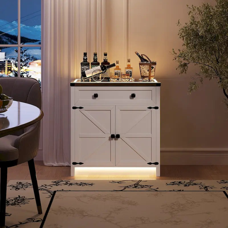 31.5 Wide Sideboard With Led Light - N/A