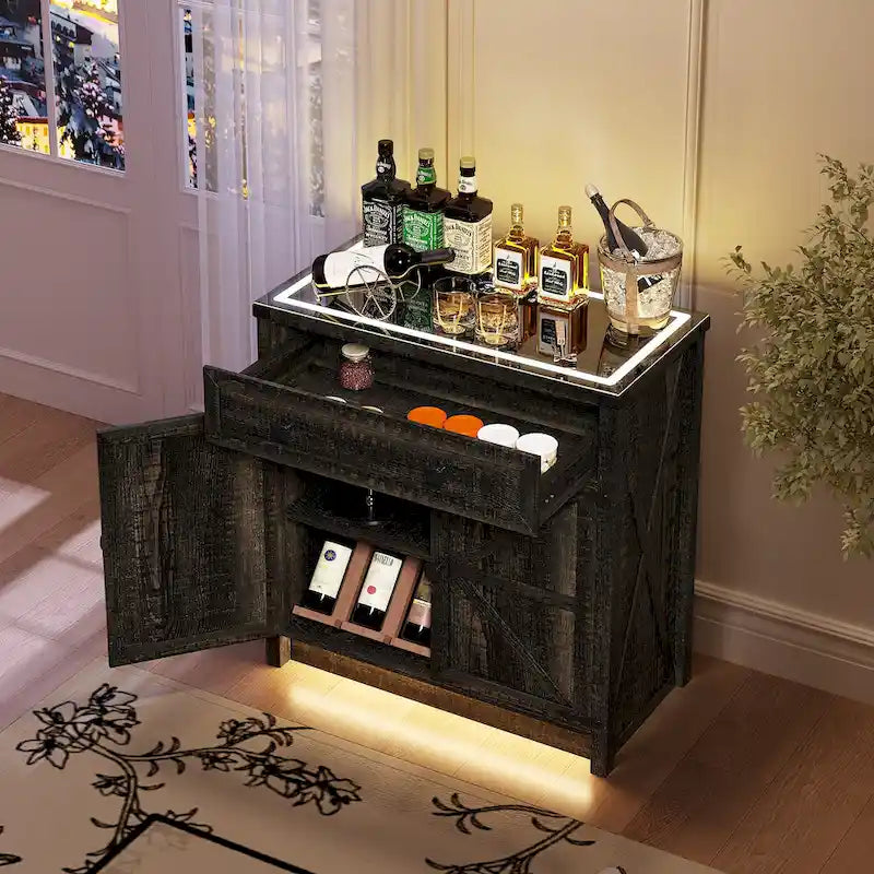 31.5 Wide Sideboard With Led Light - N/A