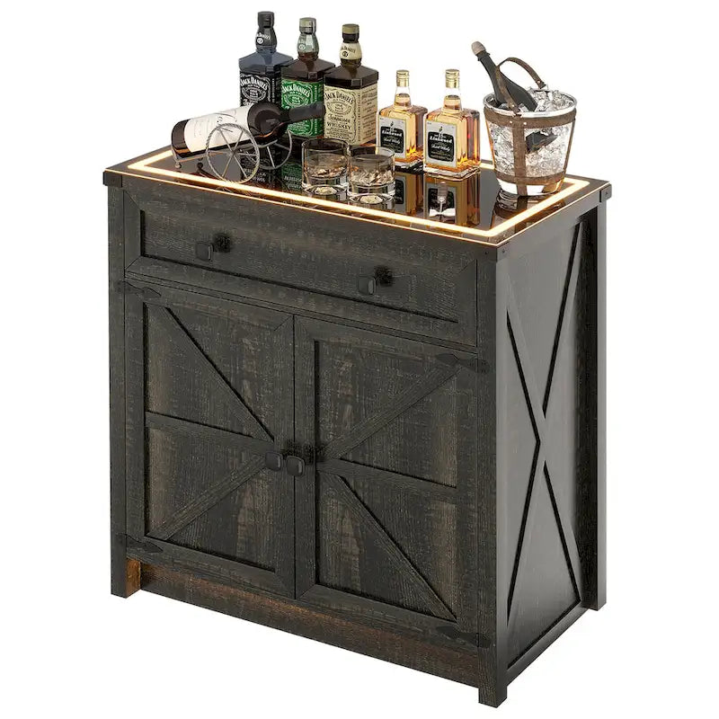 31.5 Wide Sideboard With Led Light - N/A