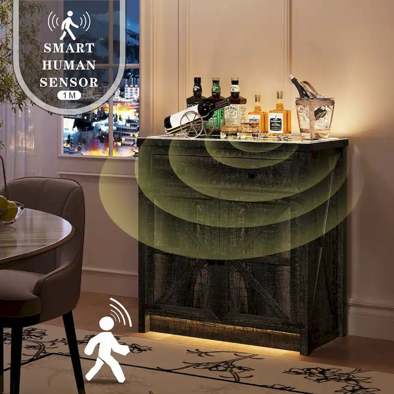 31.5 Wide Sideboard With Led Light - N/A