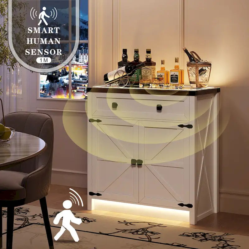31.5 Wide Sideboard With Led Light - N/A