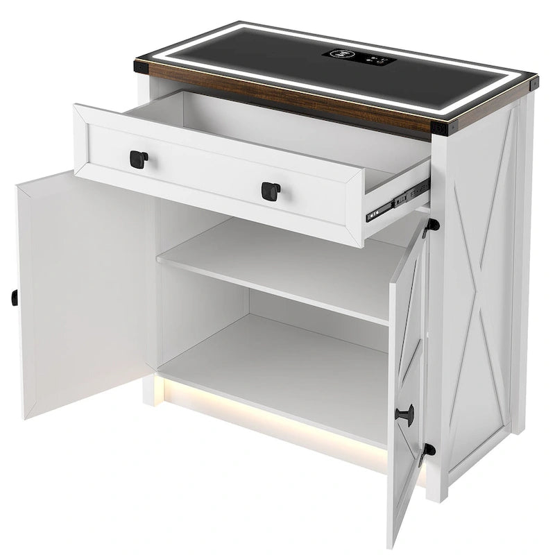 31.5 Wide Sideboard With Led Light - N/A