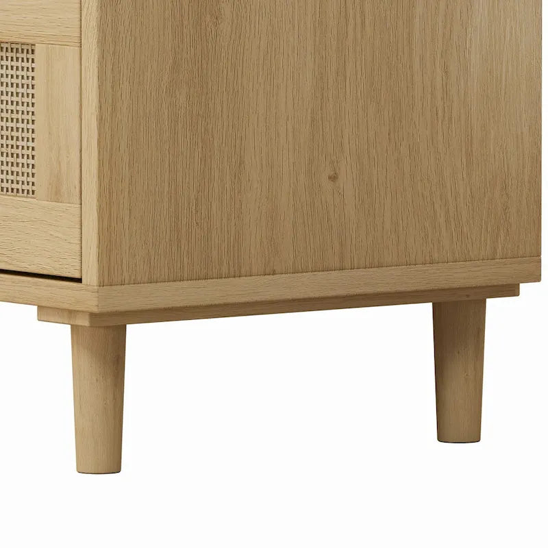 3-Drawers Rattan Storage Cabinet Rattan Drawer - N/A