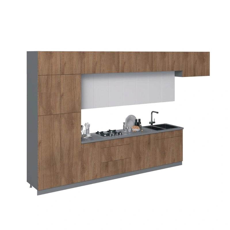 Collection Cuisine Sérénité Teck Naturel - Base 15 pieds de large - 180x107