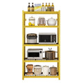 5-Tier Yellow Adjustable Metal Shelving Unit Heavy Duty Garage Storage