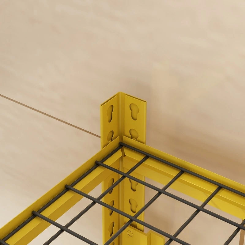 5-Tier Yellow Adjustable Metal Shelving Unit Heavy Duty Garage Storage