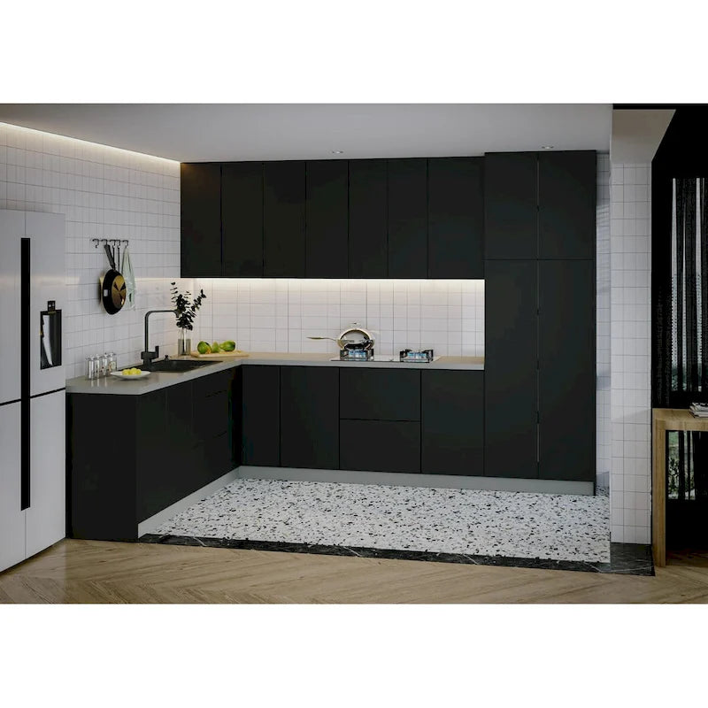 Collection Cuisine Harmonie Noir Taille de base 8x10 pieds de large - 126x96