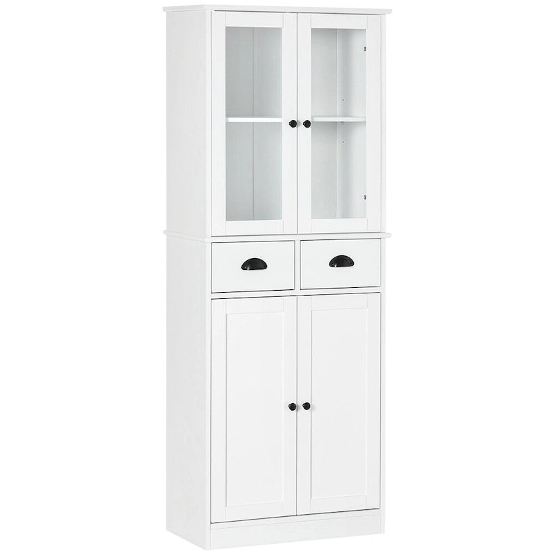 Freestanding Kitchen Storage Cabinet w/ Adjustable Shelves and Drawers - N/A