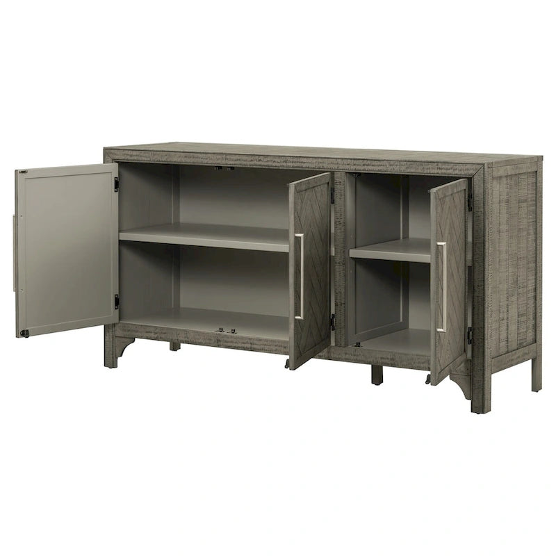 Buffet de rangement avec étagères réglables