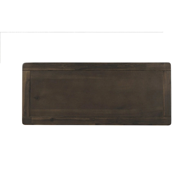 Meuble de rangement rustique avec deux tiroirs et quatre paniers en rotin classiques pour la salle à manger/l'entrée/le salon