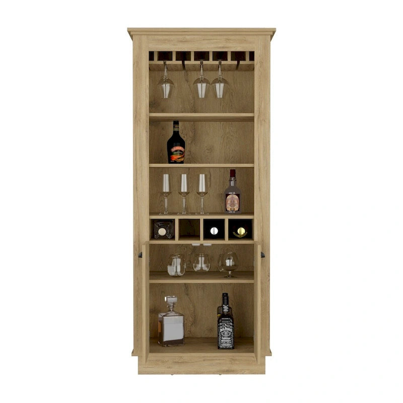 Bar Cabinet, Four built-in wine racks for Living Room