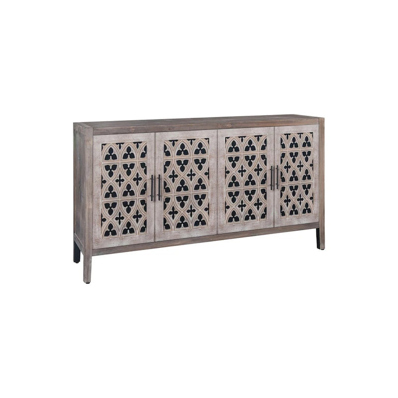 Hollow Four Door Antique Cabinet Sideboard Storage Cabinet