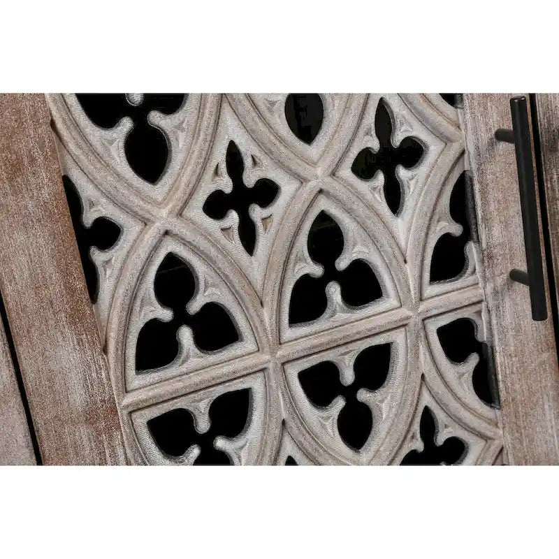 Hollow Four Door Antique Cabinet Sideboard Storage Cabinet