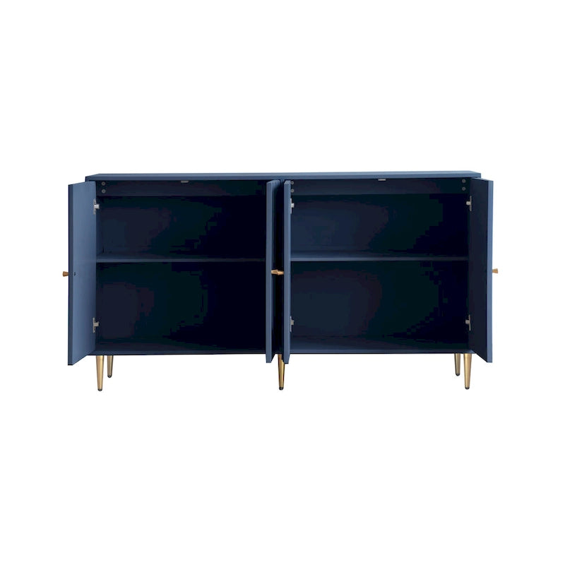 Lacquered 4 Door Wooden Sideboard