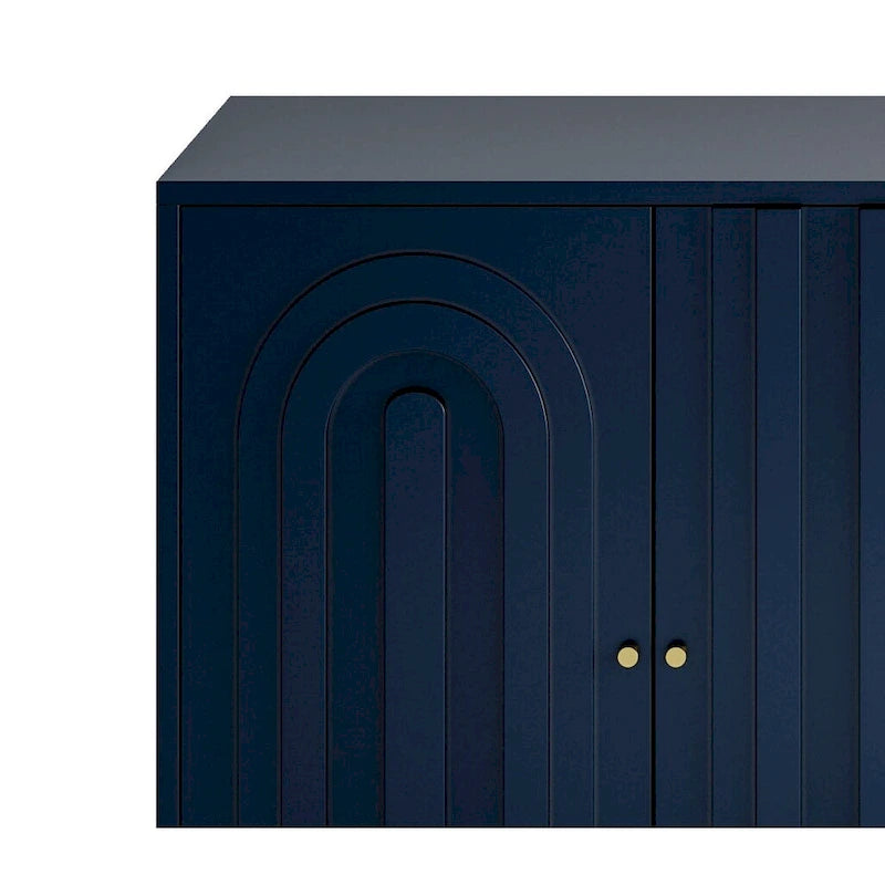 Lacquered 4 Door Wooden Sideboard