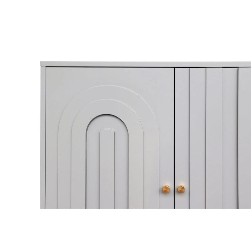 Lacquered 4 Door Wooden Sideboard