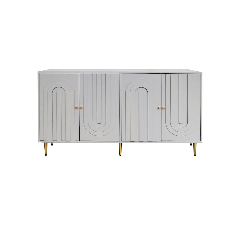Lacquered 4 Door Wooden Sideboard