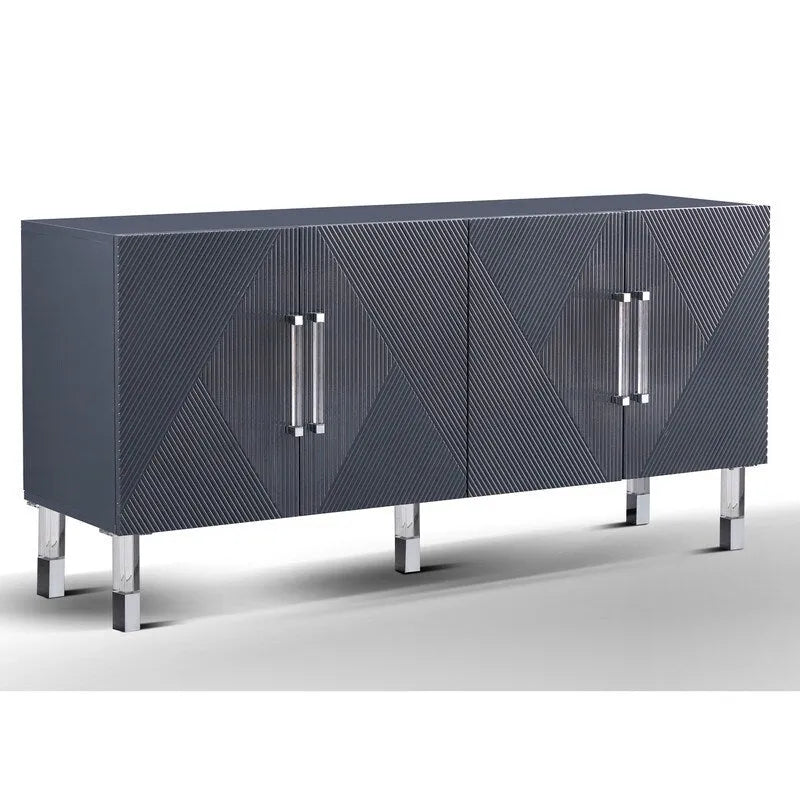 Best Master Furniture Lawson 64 Sideboard with Acrylic Legs