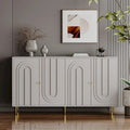 Modern Lacquered 4 Door Wooden Cabinet Sideboard Buffet