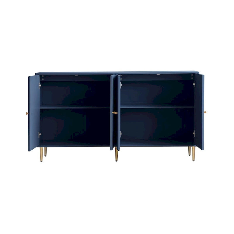 Modern Lacquered 4 Door Wooden Cabinet Sideboard Buffet