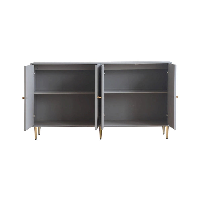 Modern Lacquered 4 Door Wooden Cabinet Sideboard Buffet