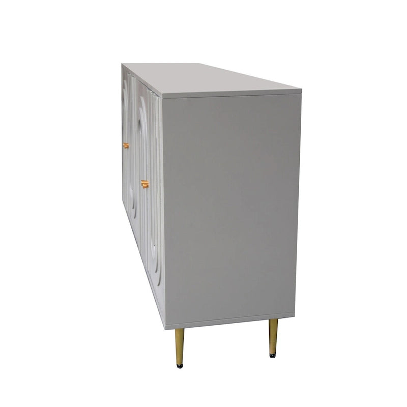Modern Lacquered 4 Door Wooden Cabinet Sideboard Buffet