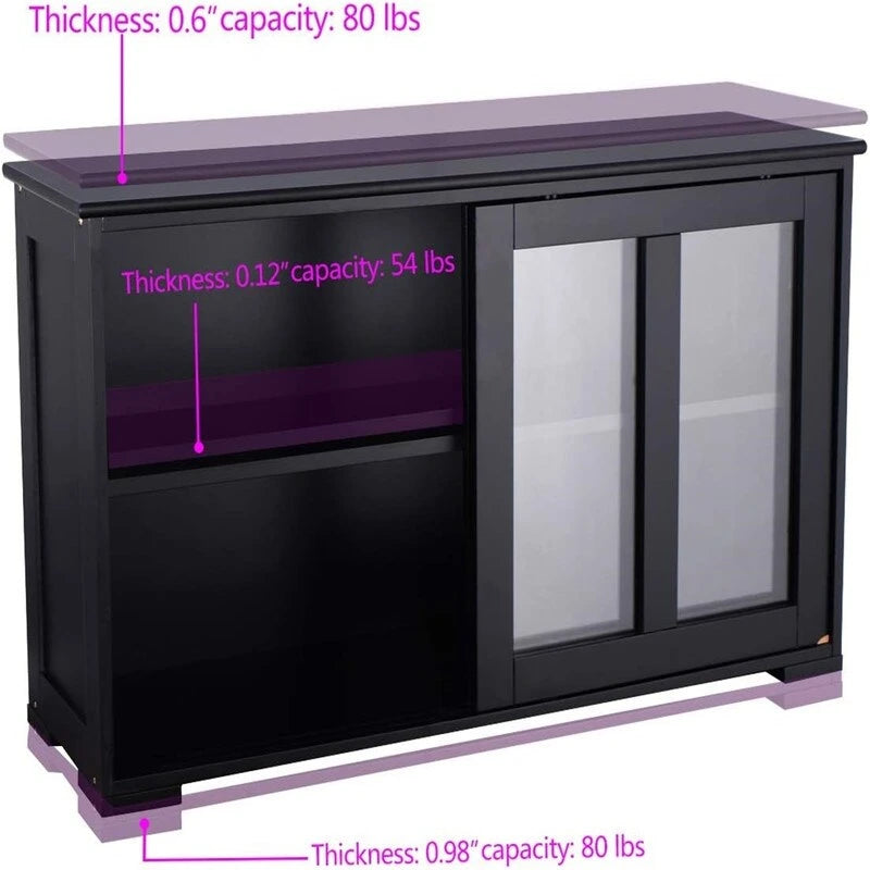 Stackable Buffet Storage Sideboard - 41.9D x 13W x 24.5H