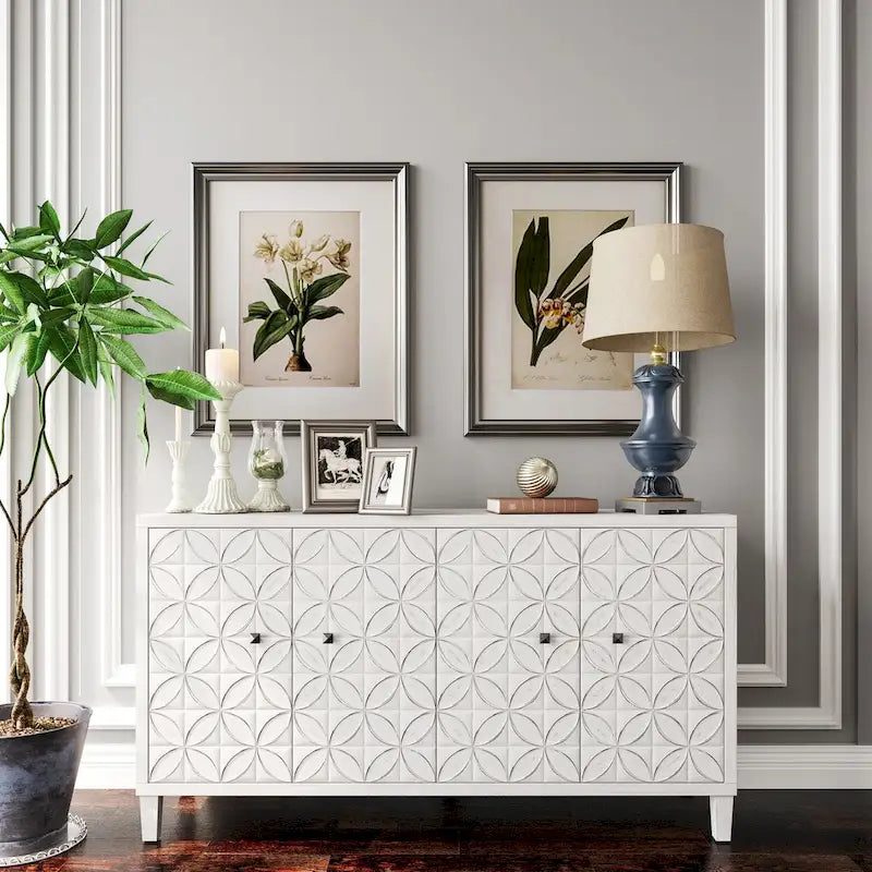 Buffet bahut en bois à 4 portes