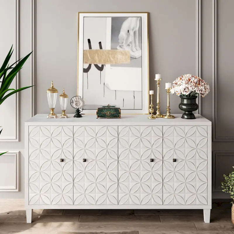 Buffet bahut en bois à 4 portes