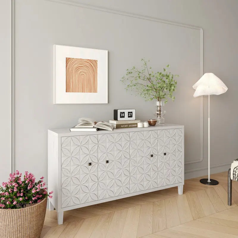 Buffet bahut en bois à 4 portes
